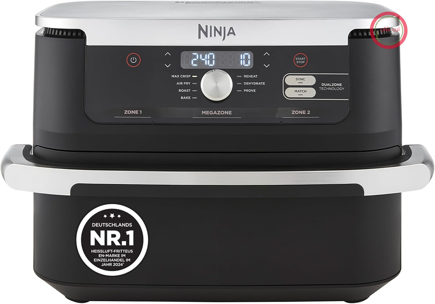 سرخ کن هوای گرم دو منطقه ای Ninja Foodi FlexDrawer، سرخ کن با 10.4 محفظه و جداکننده قابل جدا شدن، پوشش نچسب، سبد قابل شستشو در ماشین ظرفشویی، 7 کاره، مشکی AF500EU