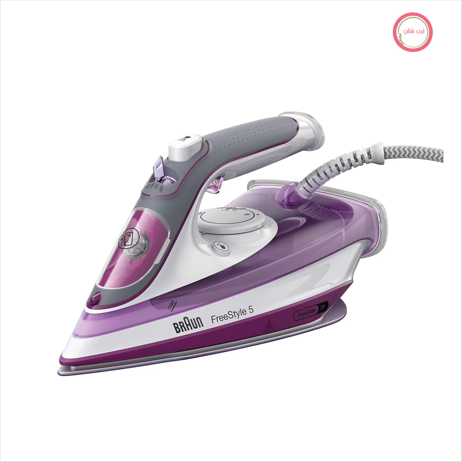 اتو بخار خانگی براون مدل Braun TexStyle 5 SI 5006 BL با کفی اتوکشی سه بعدی FreeGlide، بخار عمودی، 2600 وات، جت بخار 180 گرم در دقیقه، مخزن آب 300 میلی لیتر