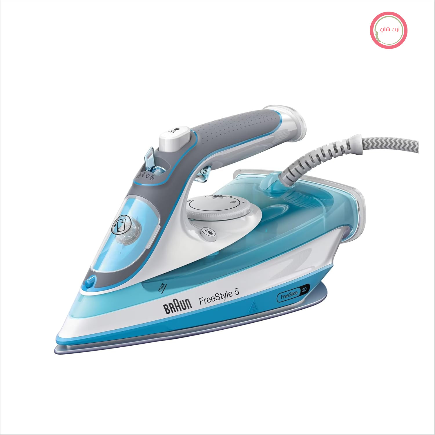 اتو بخار خانگی براون مدل Braun TexStyle 5 SI 5006 BL با کفی اتوکشی سه بعدی FreeGlide، بخار عمودی، 2600 وات، جت بخار 180 گرم در دقیقه، مخزن آب 300 میلی لیتر