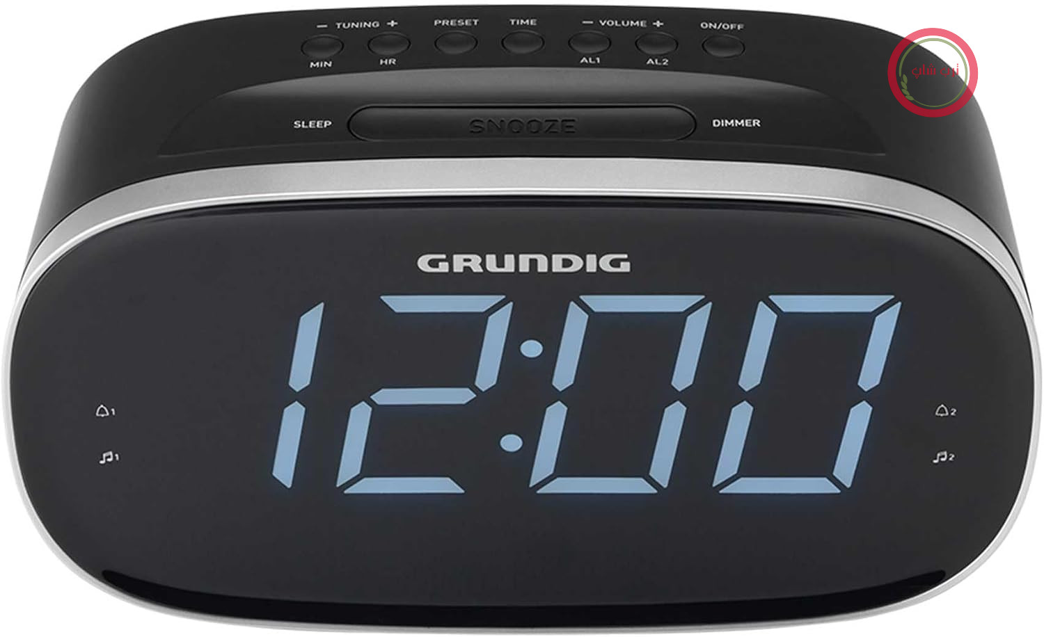 ساعت زنگ دار Grundig Sonoclock 3100 با عملکرد رادیو، تیونر FM، عملکرد زنگ هشدار، تایمر زمان خواب، عملکرد تعویق، سیگنال هشدار، صفحه نمایش LED، مشکی