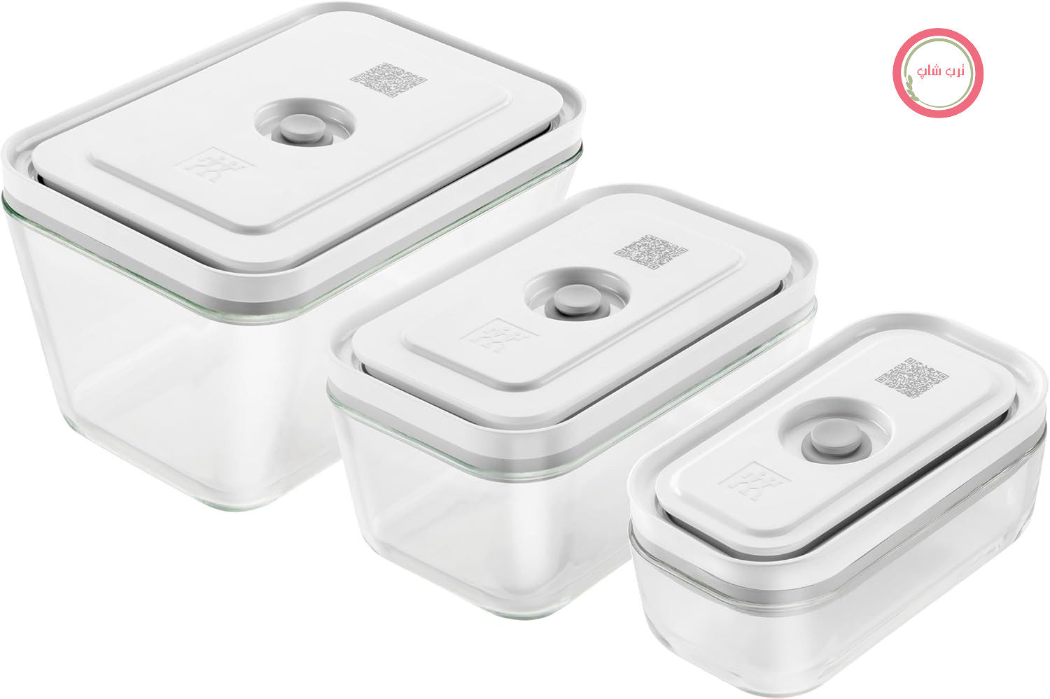 جعبه وکیوم ستیل ZWILLING - مجموعه S/M/L / 3 عدد - شیشه - سفید