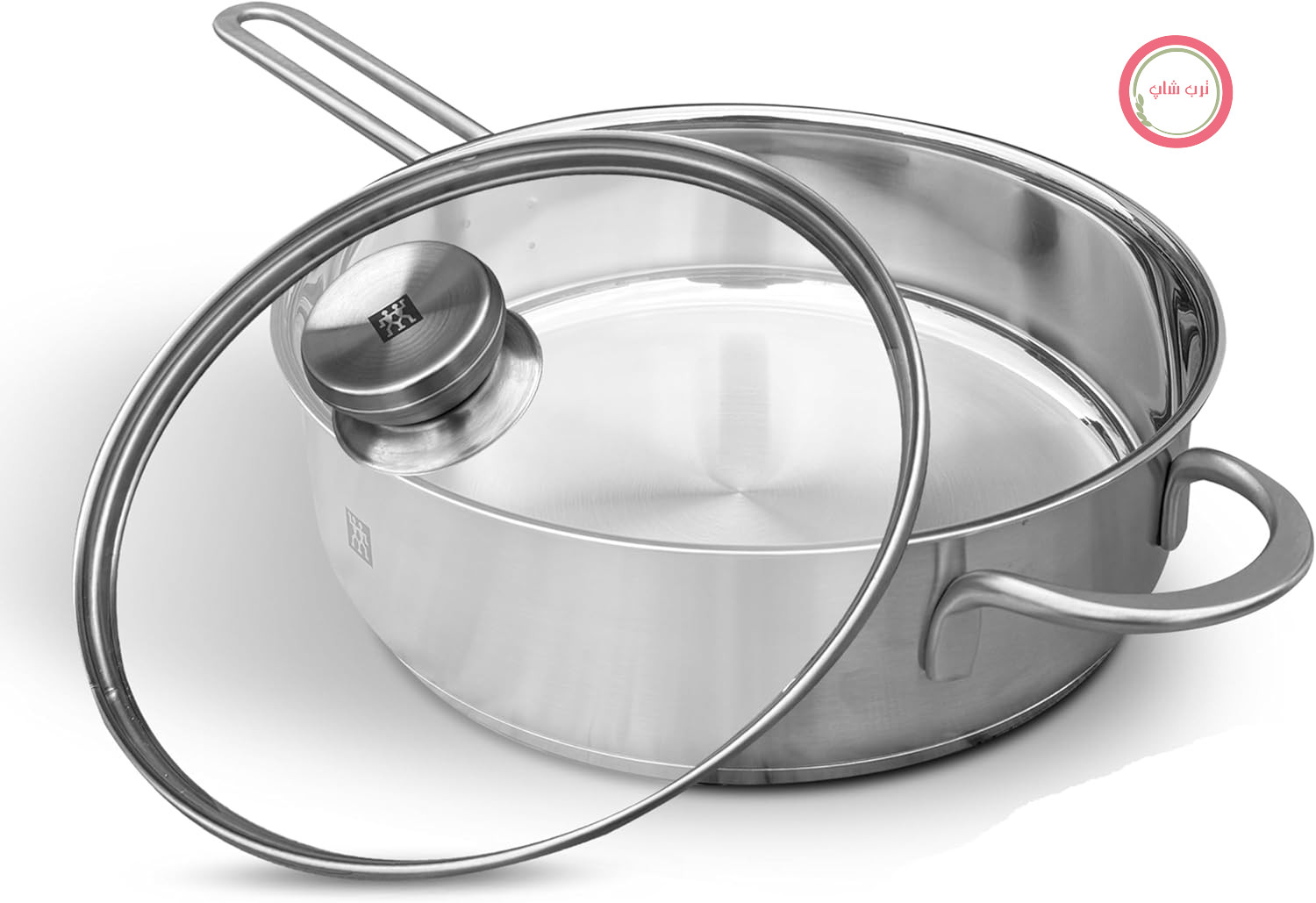 پنجره جوش برقی دو تکه Zwilling TwinNova3 - 24 سانتی متر - با درب - بدون روکش - لبه بلند - قابل شستشو در ماشین ظرفشویی - برای تمام اجاق‌ها - نقره‌ای