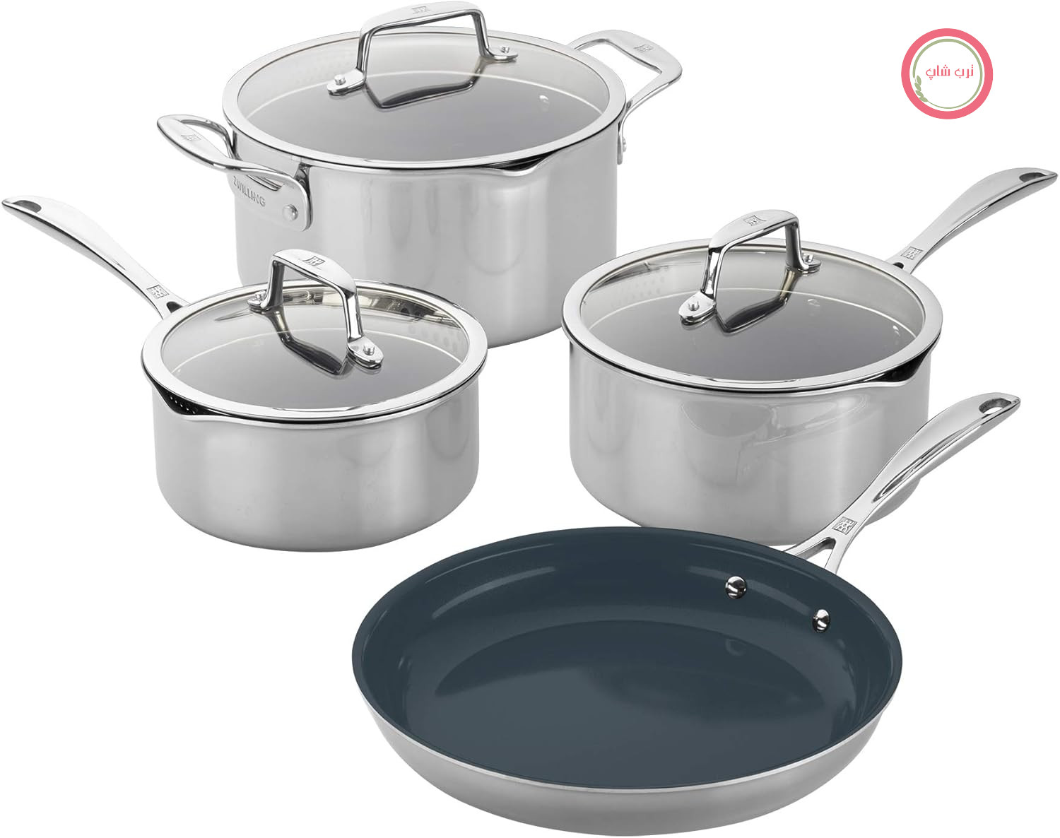 ست لوازم آشپزی ZWILLING Clad CFX - استیل ضد زنگ - سرامیک - پوشش نچسب - 7 قطعه
