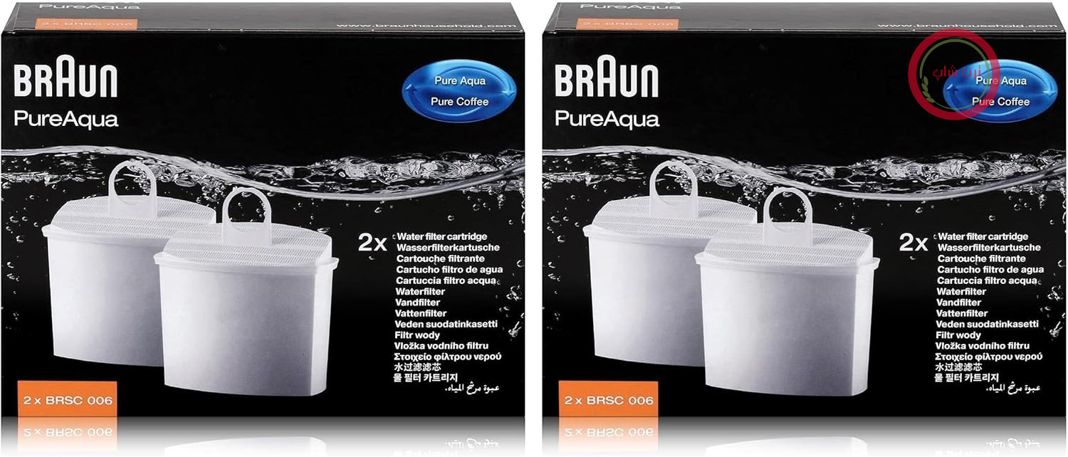فیلتر آب براون مدل BRSC 006 PureAqua مناسب برای طعم قهوه CaféHouse، PurEase و Sommelier Pure (بسته ۲ عددی)