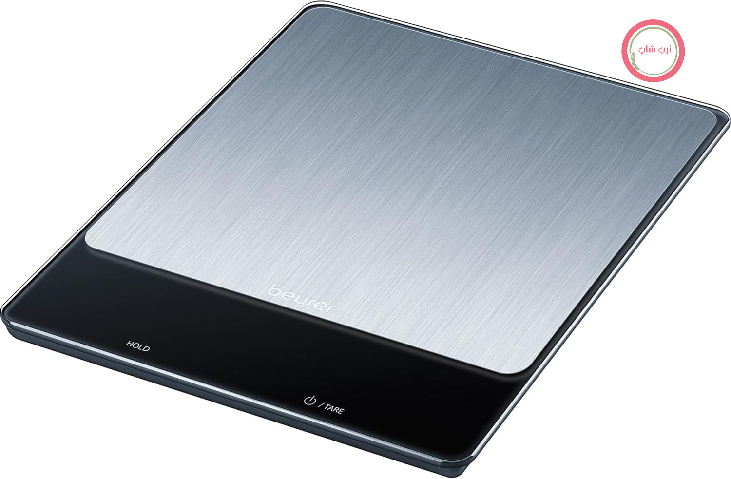 ترازوی آشپزخانه استیل ضد زنگ Beurer KS 34 XL برای وزن کشی دقیق (تا 15 کیلوگرم)، عملکرد کاربردی وزن خالص، عملکرد نگه دارنده و صفحه نمایش LED جادویی