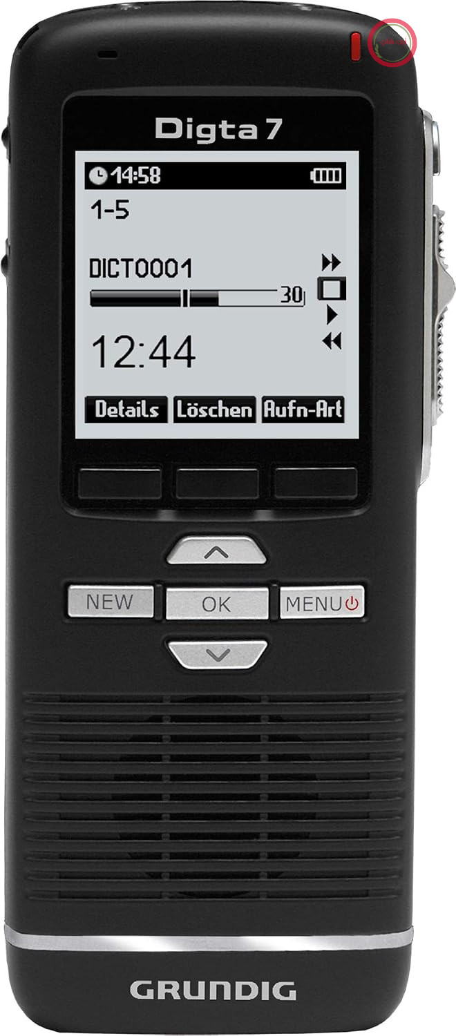 دستگاه دیکته دیجیتال Grundig Digta 7 در یک مجموعه ممتاز، دستگاه دستی با ایستگاه اتصال، نرم‌افزار دیکته و لوازم جانبی