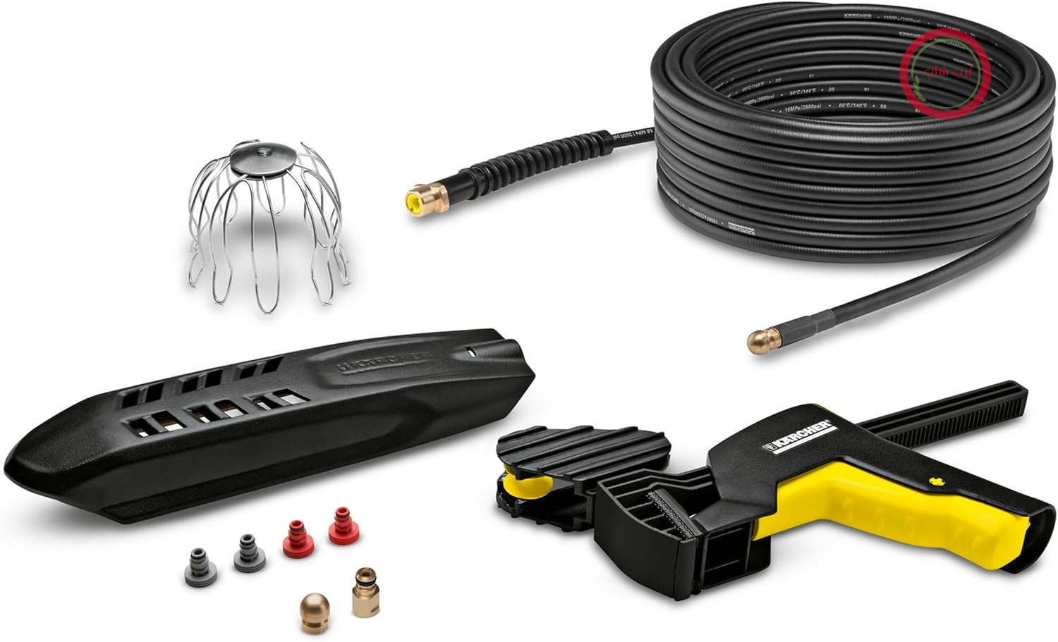 ست تمیزکننده ناودان و لوله Kärcher PC 20 (20 متری)، دستی، تخت یک نفره، مشکی