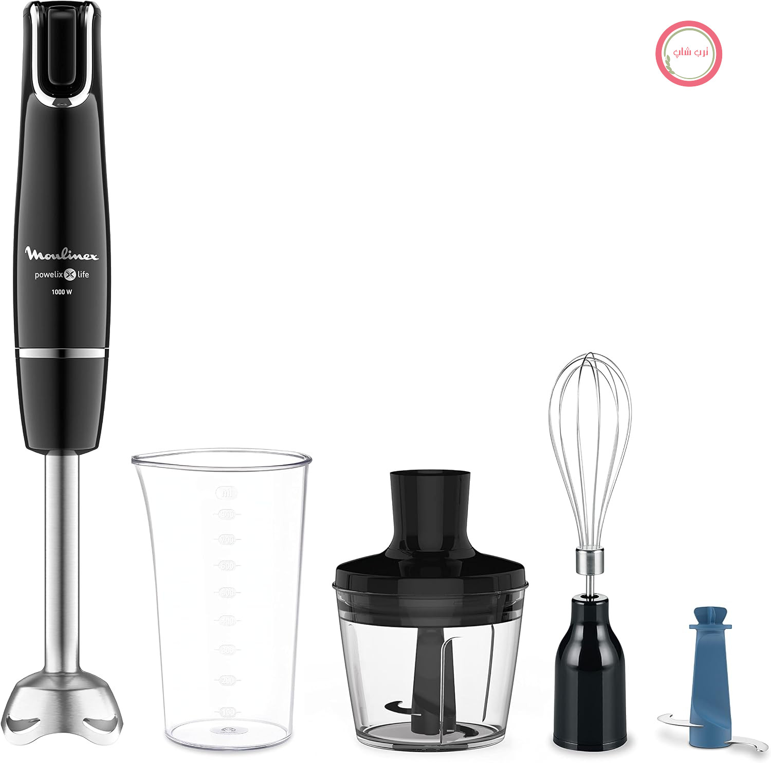 گوشت‌کوب برقی مولینکس فرانسه Moulinex مدل DD9448 – خردکن ۵۰۰ میلی‌لیتری، رنگ مشکی
