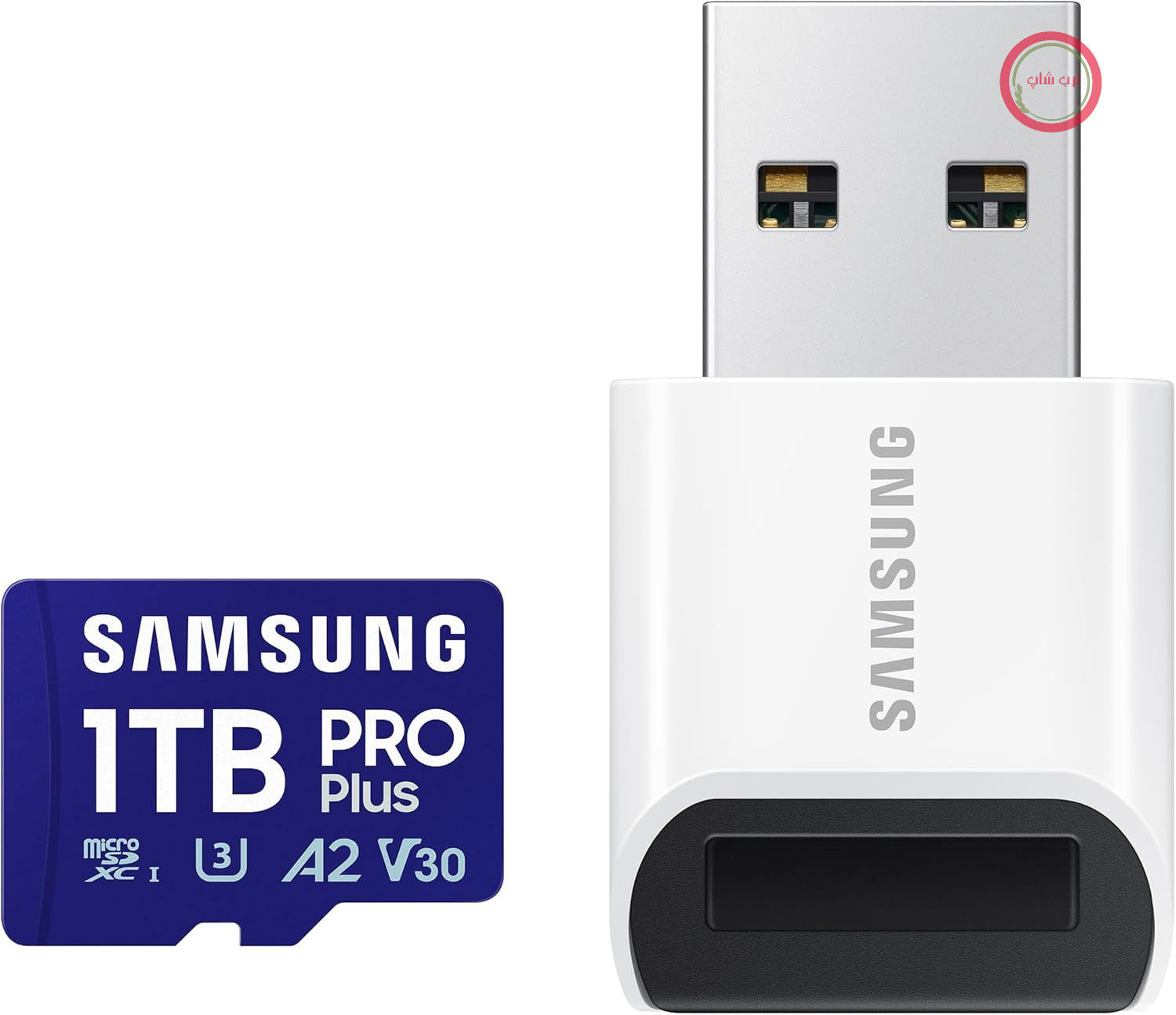 کارت حافظه microSD سامسونگ PRO Plus (2024) + کارت خوان USB، 1 ترابایت، UHS-I U3، کیفیت Full HD و 4K UHD، سرعت خواندن 180 مگابایت بر ثانیه، سرعت نوشتن 130 مگابایت بر ثانیه، کارت حافظه برای گوشی هوشمند، دوربین اکشن، کنسول دستی، MB-MD1T0SB/WW