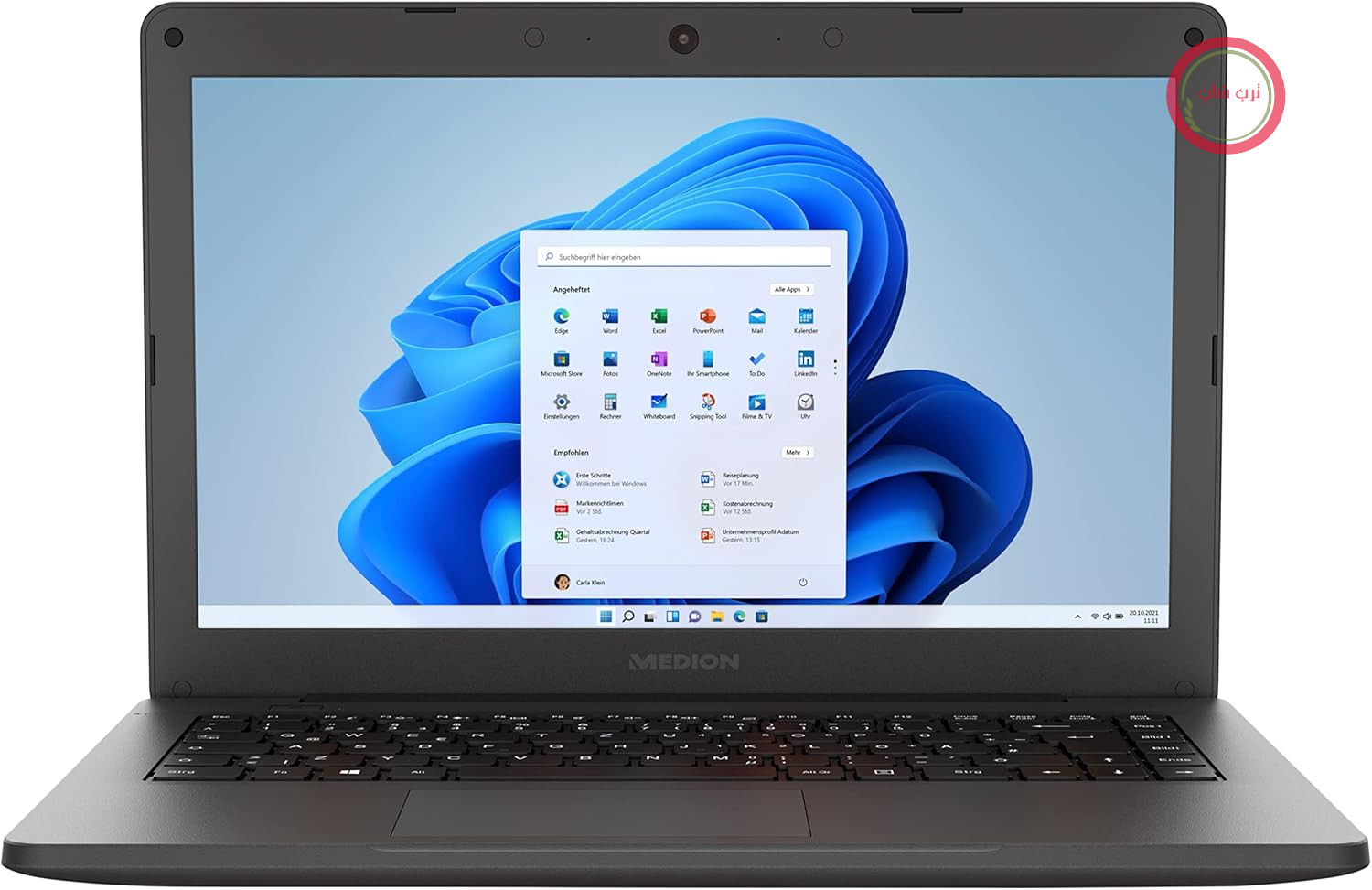 نوت بوک آموزشی MEDION E14410 با ابعاد 35.5 سانتی متر (14 Zoll) و کیفیت HD (پردازنده Intel Core i3-1005G1، 128 گیگابایت SSD، 4 گیگابایت رم، WLAN، وب کم، ویندوز 10 Home im S Modus)