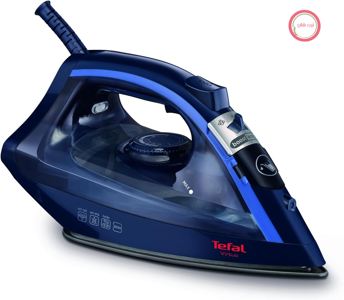 اتو بخار و خشک تفال مدل Virtuo FV 1713، قدرت 2000 وات، رنگ آبی