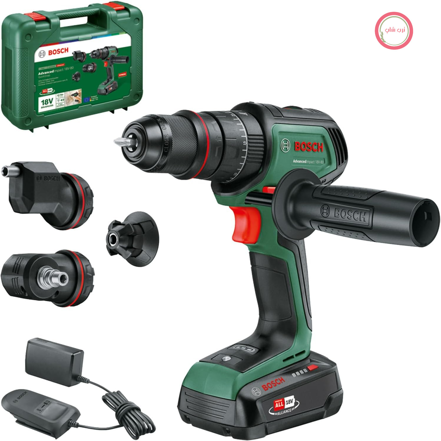 دریل ضربه‌ای بی‌سیم Bosch AdvancedImpact 18V - 80 QuickSnap (18 ولت؛ موتور بدون جاروبک