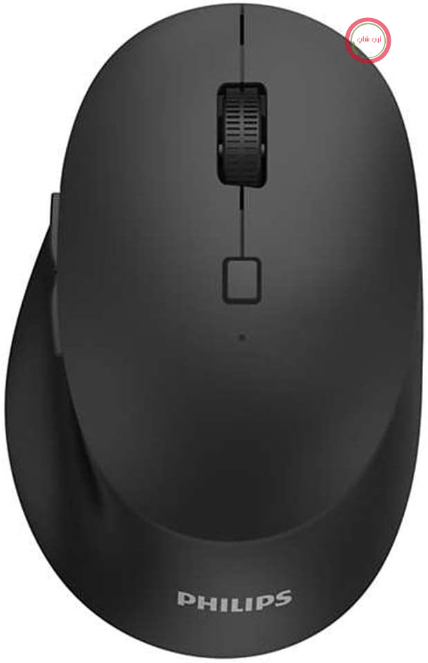 ماوس بی‌سیم فیلیپس SPK7607 - تا 3200 DPI، 2.4 گیگاهرتز + بلوتوث 3.0/5.0، تجربه کلیک بی‌صدا با 7 دکمه، مشکی