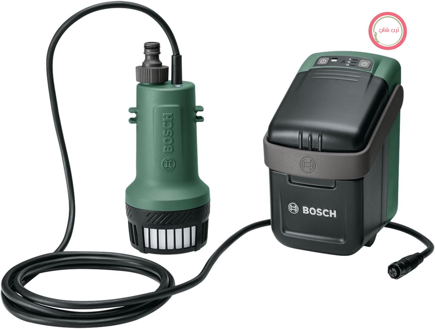 پمپ آب شناور باغبانی بوش آلمان Bosch مدل ۱۸، پمپ شناور بی‌سیم (بدون باتری، سیستم ۱۸ ولت، داخل جعبه)