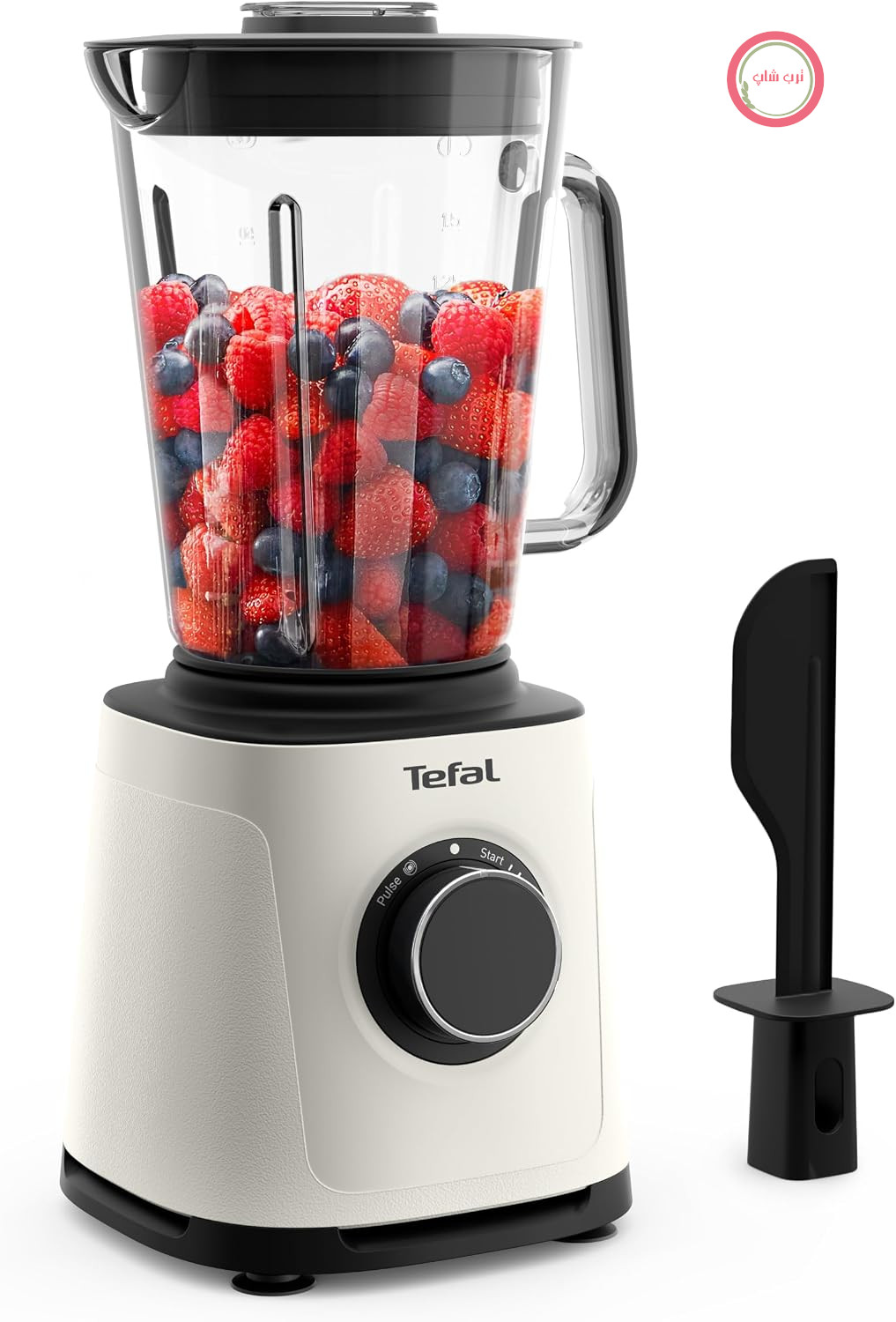 مخلوط کن پرسرعت Tefal PerfectMix Essential، با فناوری تیغه Powelix، ۱۲۰۰ وات، ۲۸۰۰۰ دور در دقیقه، ساخته شده از ۵۸٪ پلاستیک بازیافتی، شیشه ۲ لیتری مقاوم در برابر حرارت، مدل Rise، مدل BL771AF0