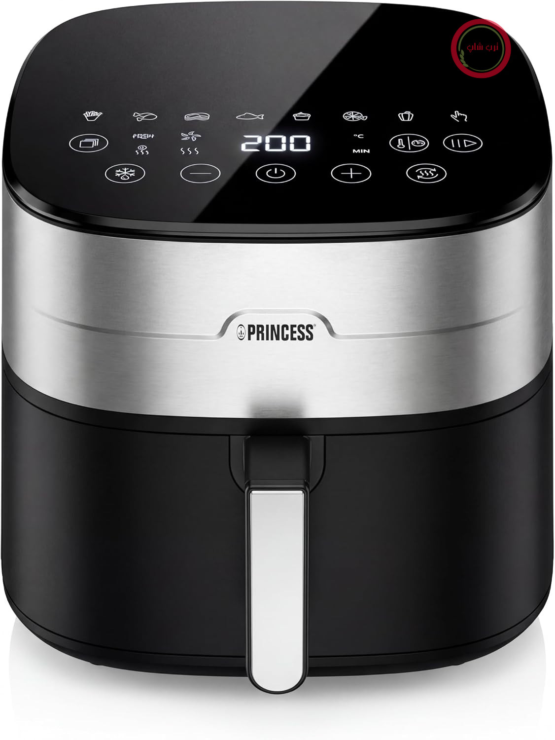 سرخ‌کن هوای گرم پرینسس هلند Princess Dual Heat 8L XXL، سرخ‌کن هوای گرم با المنت گرمایشی دوگانه برای پخت سریع‌تر و ترد شدن، ۱۵ در ۱، بدون BPA و PFAS، یادآوری تکان دادن، ۲۰۰۰ وات، ۱۸۲۲۸۰