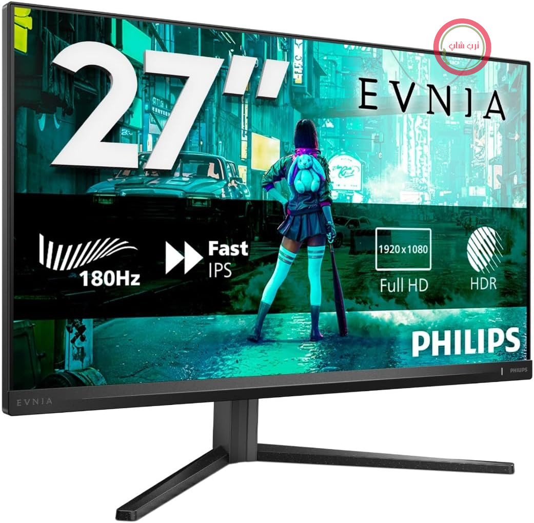 مانیتور بازی Philips Evnia 27M2N3200A - 27 اینچ، Zoll Full HD، 180 هرتز، 1 میلی‌ثانیه، FreeSync Prem.، G-Sync comp.، HDR10 (1920x1080، 1x DisplayPort 1.4، 2X HDMI 2.0)