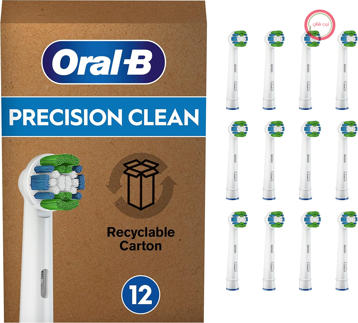 سری‌های جایگزین مسواک‌های برقی اورال بی Oral-B Precision Clean، ۱۲ عددی، با موهای CleanMaximiser برای مراقبت بهینه از دندان، بسته‌بندی مناسب برای قرار گرفتن در صندوق پستی