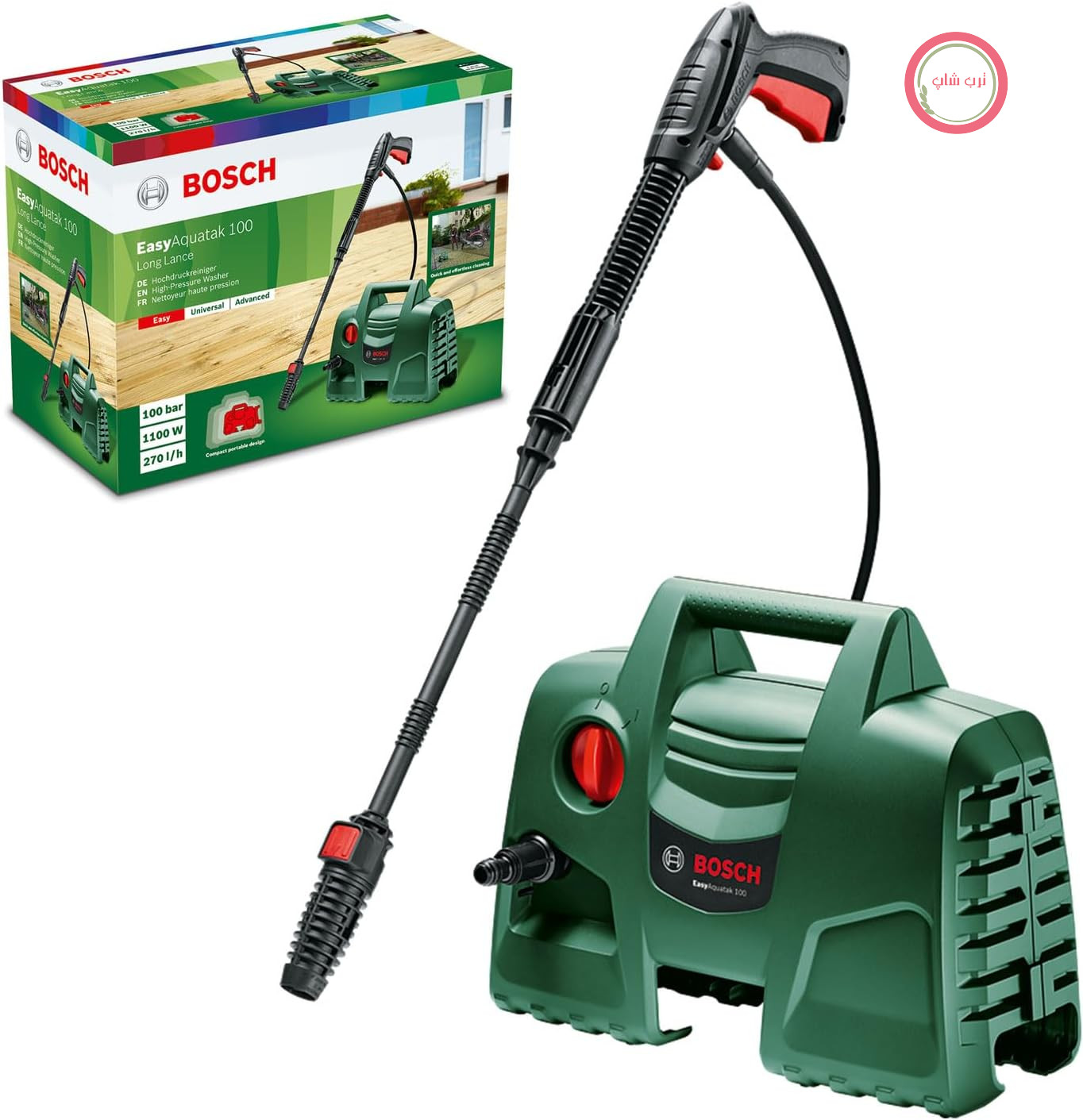 کارواش خانگی بوش آلمان Bosch مدل Bosch Easyaquatak 100 Long Lance 1200 W، شلنگ 5 متری، حداکثر 300 لیتر