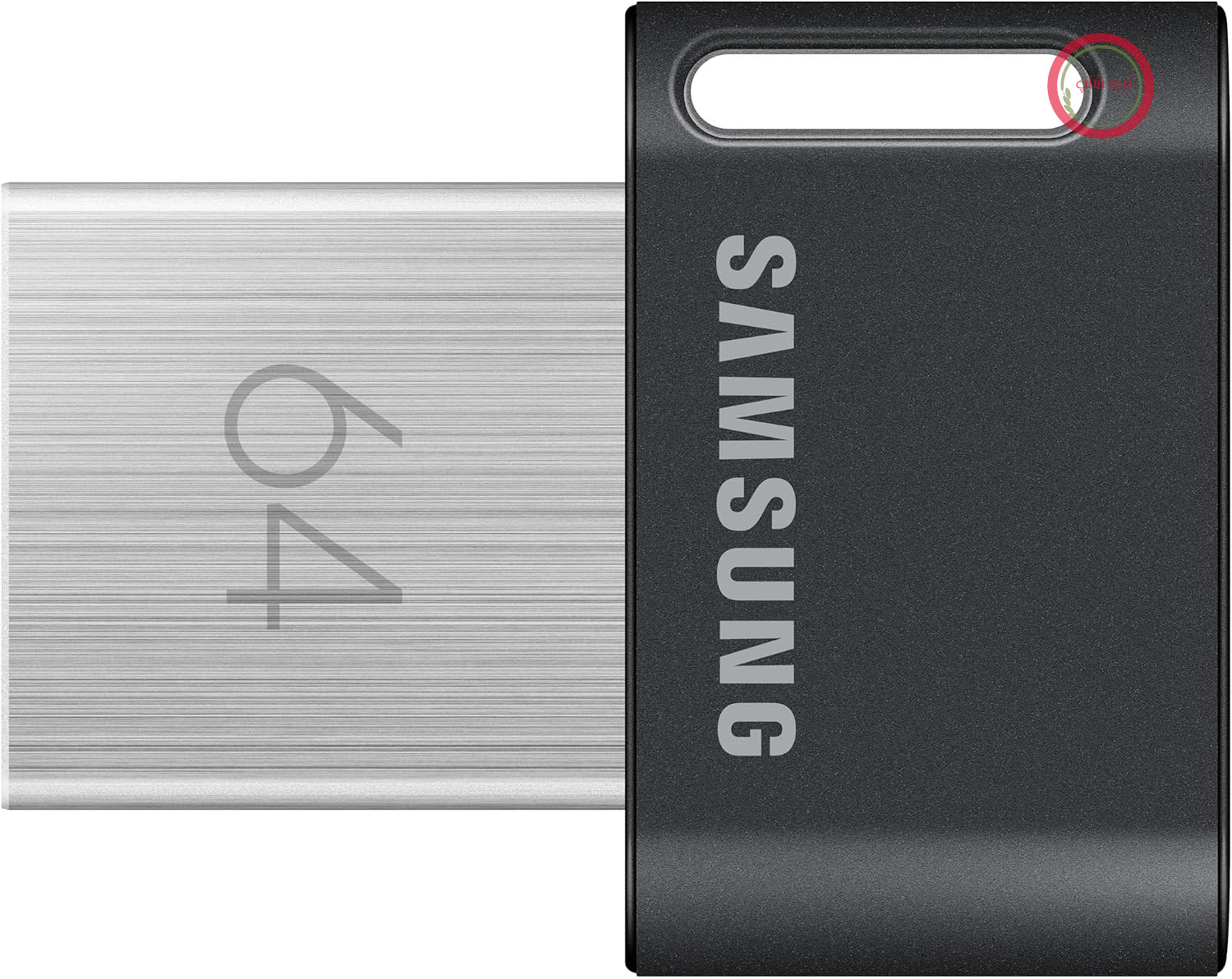 فلش مموری سامسونگ FIT Plus USB Type-A، 64 گیگابایت، سرعت خواندن 300 مگابایت بر ثانیه، سرعت نوشتن 30 مگابایت بر ثانیه، حافظه جانبی USB 3.1 جمع و جور با حلقه کلید، خاکستری، MUF-64AB/APC