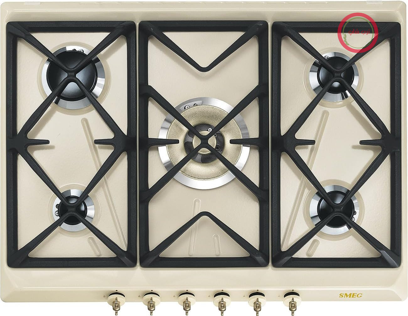 اجاق گاز رومیزی SMEG COLONIALE - SRV876POGH، کرم رنگ
