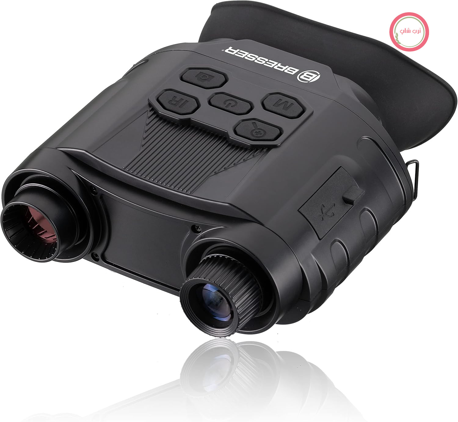 دوربین دوچشمی دیجیتال Bresser Explorer 130N با دید در شب تا 8 برابر | برد دید در شب 120 متر، نور مادون قرمز 850 نانومتر، قابلیت عکاسی و فیلمبرداری، صفحه نمایش 2 اینچی، فیلتر حذف مادون قرمز، قابلیت انتقال تصویر از طریق USB