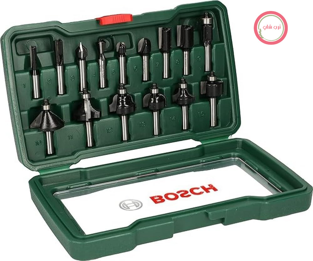 مجموعه مته فرز TC بوش مدل 2607019469 با قطر ساقه 8 میلی‌متر (15 عدد) Bosch