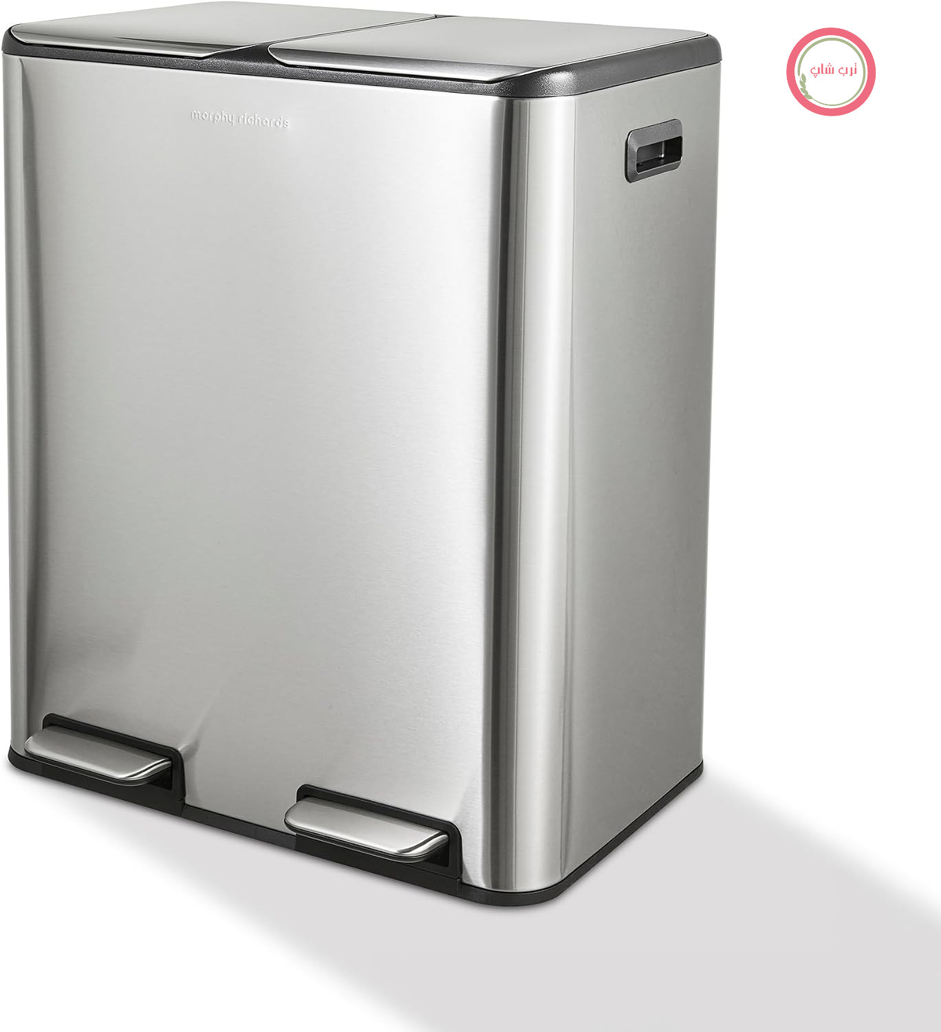سطل بازیافت دوتایی مورفی ریچاردز انگلستان Morphy Richards  ابعاد ۶۰ لیتری، ۲ عدد ۳۰ لیتری، استیل ضد زنگ، سطل پدالی، درب آرام بند، سطل‌های داخلی قابل جدا شدن، مقاوم در برابر اثر انگشت، سطل زباله آشپزخانه، ۸۸۰۵۰۳