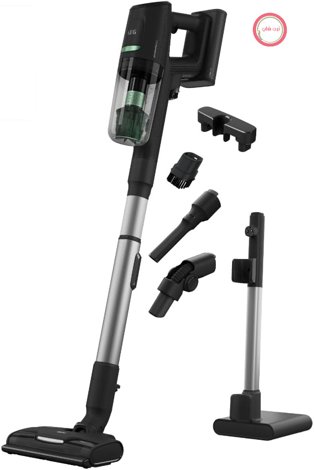 جارو شارژی آاگ آلمان AEG مدل AP81B25ÖKO Ultimate 8000؛ کم‌مصرف با نمایشگر دیجیتال و فیلتر ۵ مرحله‌ای