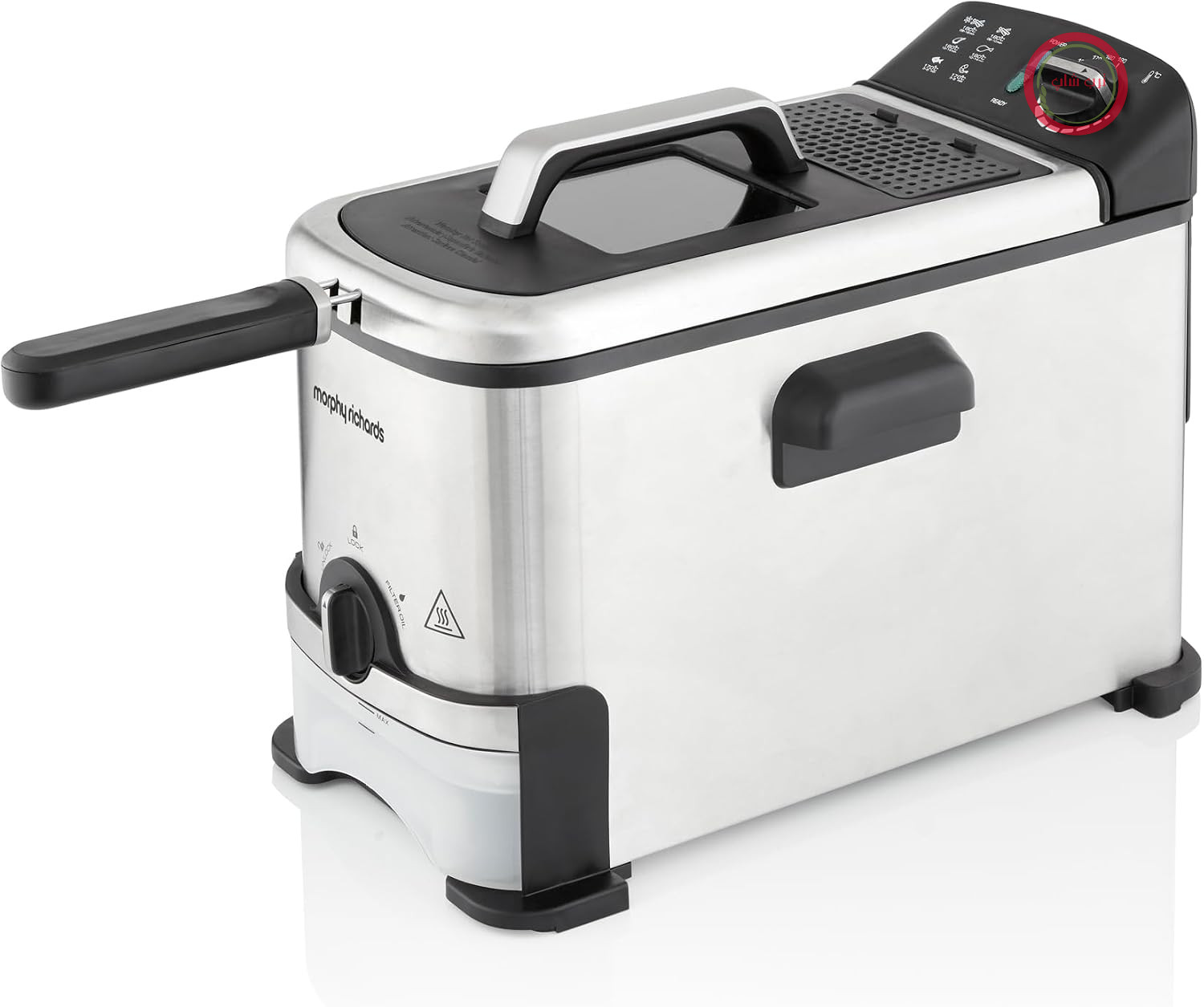 سرخ کن عمیق استیل ضد زنگ مورفی ریچاردز انگلستان Morphy Richards فیلتر پرو ۴۸۲۰۰۱، ۳ لیتر، سبد دسته دار قابل جدا شدن، سیستم فیلتر روغن خود تمیز شونده، پنجره دید، کنترل دمای متغیر، استیل ضد زنگ، ۲ کیلووات، ۴۸۲۰۰۱