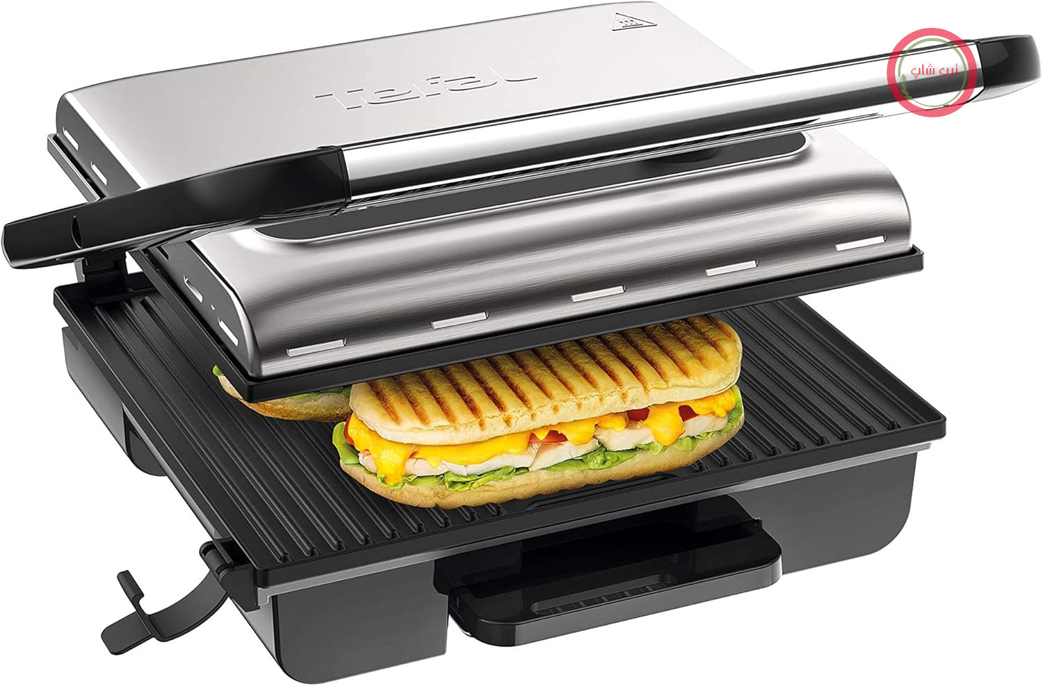 گریل تماسی تفال مدل Inicio Adjust GC242D [گریل برقی/تستر ساندویچ؛ گریل کم چرب؛ پانینی، نان تست، استیک؛ سبزیجات؛ ترموستات قابل تنظیم با 3 حالت؛ صفحات گریل نچسب؛ 2000 وات]
