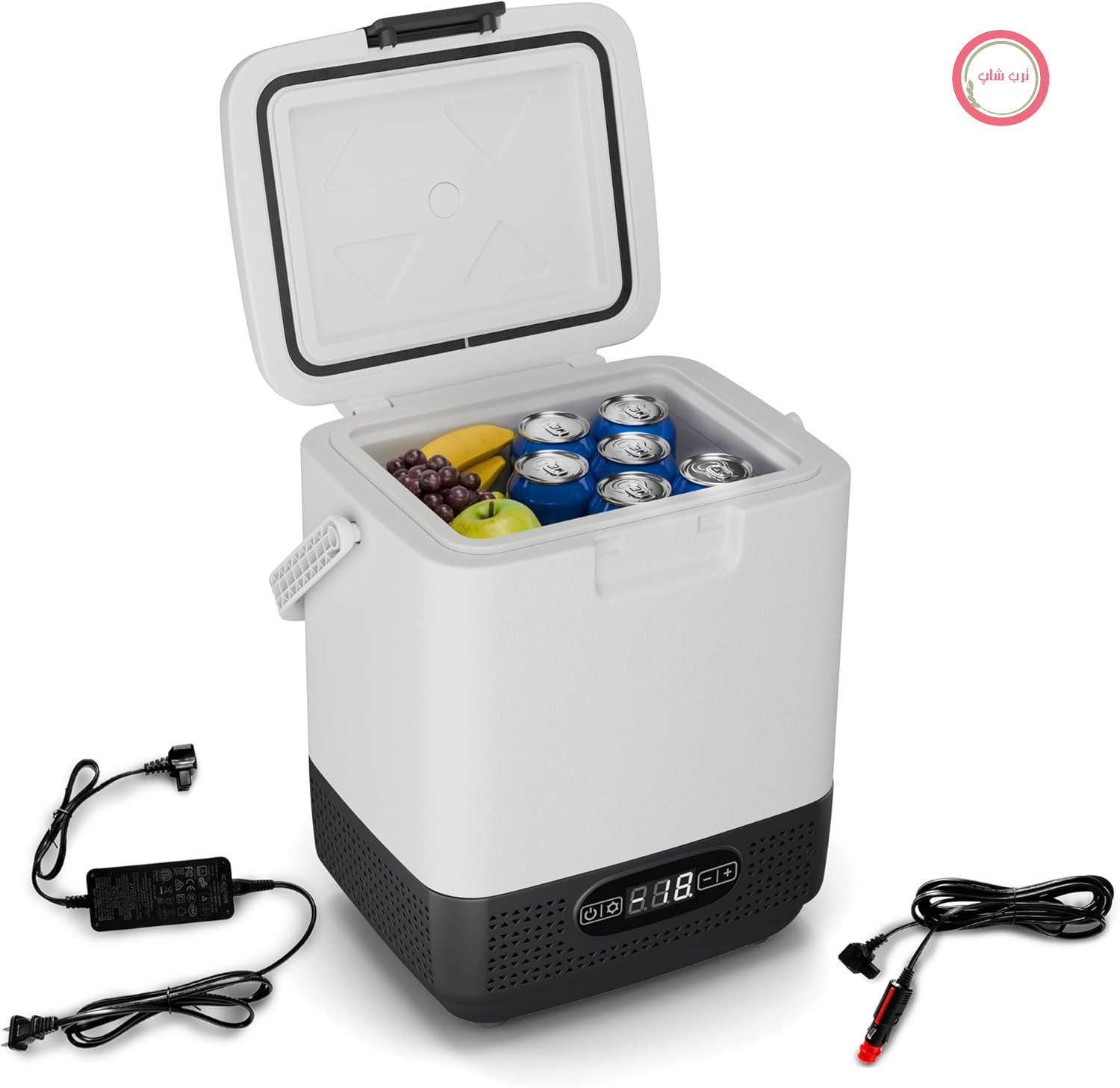 یخچال کوچک قابل حمل Klarstein SwiftFrost 12L با محفظه بزرگ، پنل LCD، کمپرسور قدرتمند و فناوری ضد ضربه - ایده‌آل به عنوان یک خنک‌کننده برای کمپینگ، محل کار یا در حال حرکت، سفید