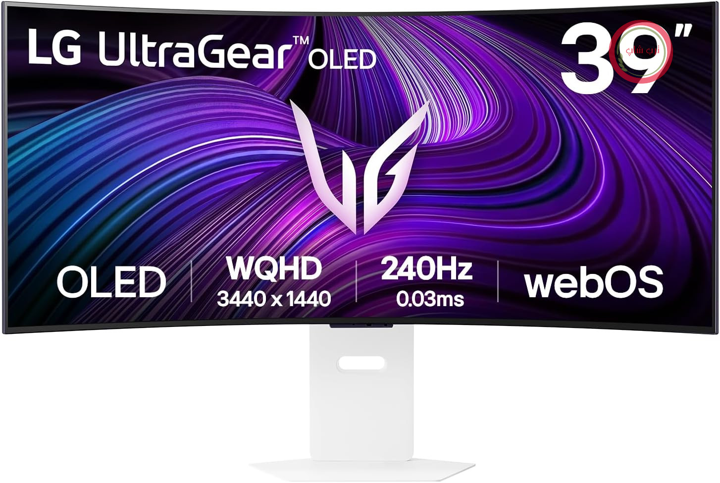 مانیتور هوشمند بازی ال‌جی LG Ultragear™ 39GX90SA-W با کیفیت 39 اینچ و پنل منحنی Zoll، مدل UWQHD OLED، سیستم عامل webOS24