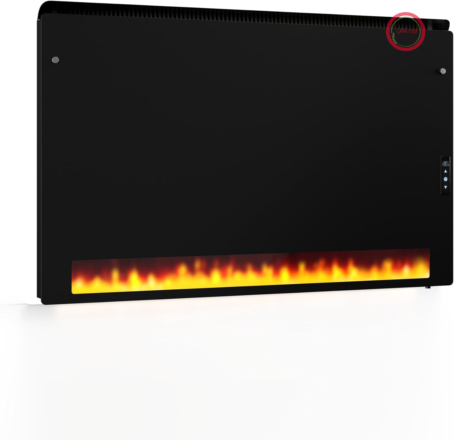بخاری دیواری مادون قرمز Klarstein 1110W – دیواری، IPX4، گرافن و شیشه سکوریت، جلوه شعله، پنل لمسی LED، صرفه‌جویی در مصرف انرژی، بخاری مادون قرمز برای زندگی و مناطق مرطوب