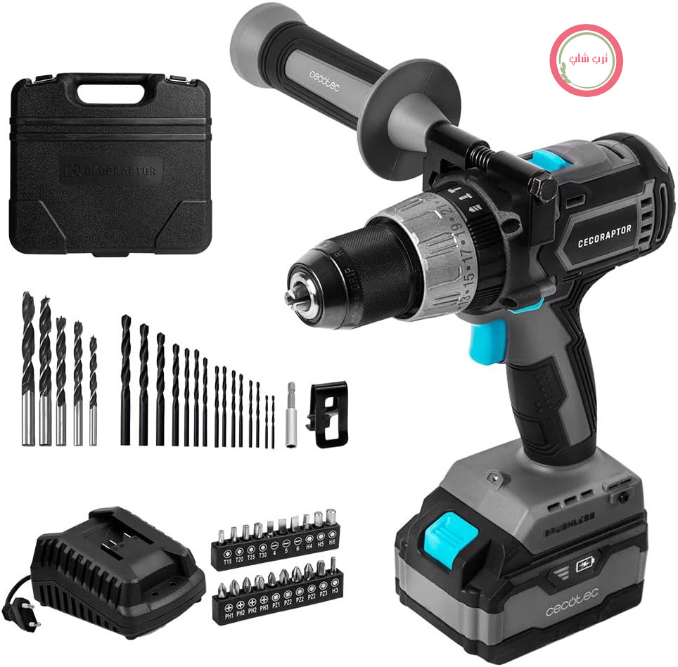 دریل پیچ‌گوشتی شارژی سکوتک اسپانیا بدون جاروبک Cecotec CecoRaptor Perfect ImpactDrill 4020. باتری 20 ولت