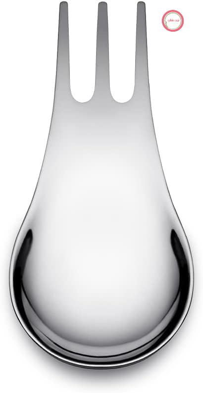 Alessi Moscardino GIMR01S4 - مجموعه ای از چهار قطعه کارد و چنگال چند منظوره طراح، ترکیبی از یک چنگال و قاشق، ساخته شده از استیل ضد زنگ 18/10 براق. 4 قطعه