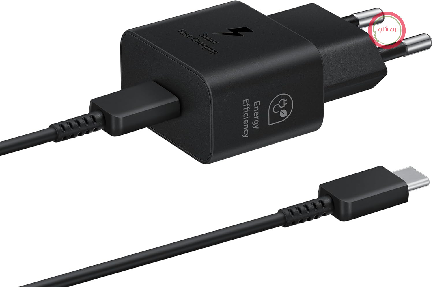آداپتور شارژ سریع سامسونگ، شارژر کم‌مصرف با کابل داده USB-C، 25 وات، مشکی، EP-T2510X