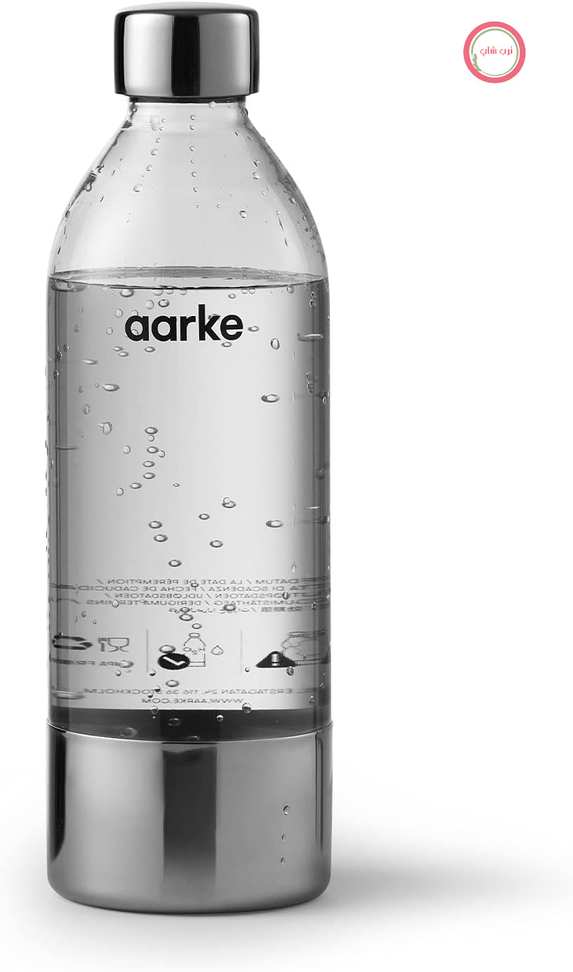 بطری‌ سودا ساز آرکه سوئد PET aarke برای کربناتور ۳ آب کربناتور ۳، بدون BPA با جزئیات استیل ضد زنگ، ۱۰۰۰ میلی