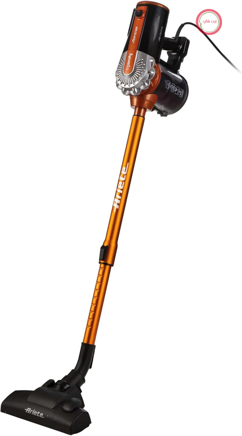 جاروبرقی سیمی Ariete Handy Force 2361، جاروبرقی دوکاره، جاروبرقی دستی و جاروبرقی خرده نان با فناوری سیکلون، فیلتر HEPA، جاروبرقی بدون کیسه، نصب دیواری، 600 وات، نارنجی/مشکی
