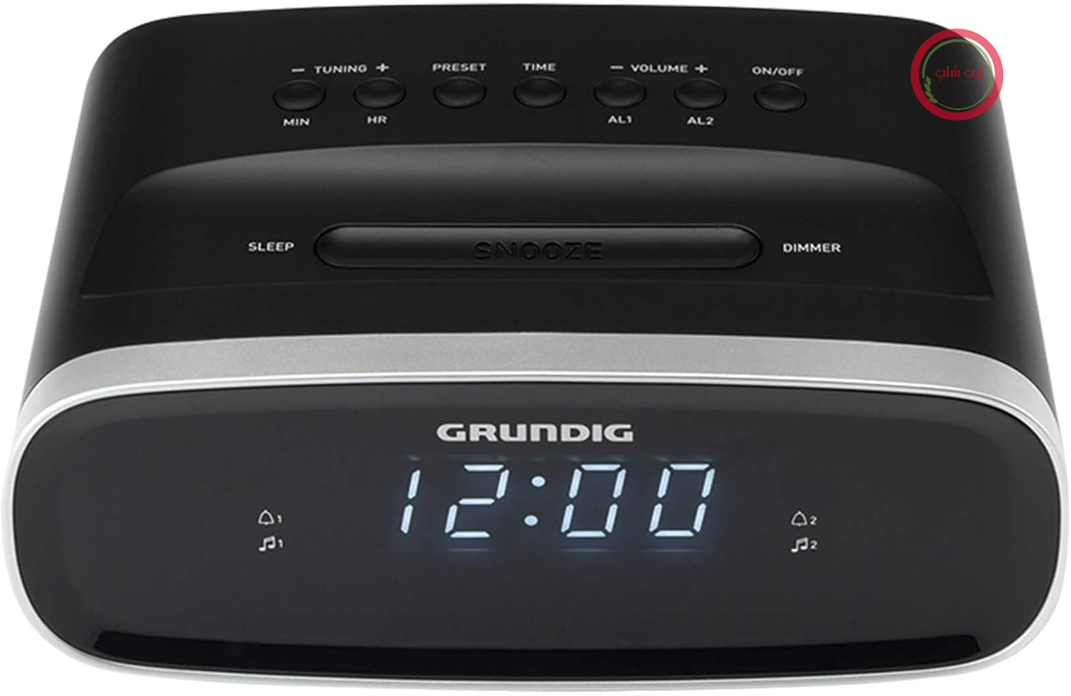 ساعت زنگ دار Grundig Sonoclock 1100 با عملکرد رادیو، تیونر FM، عملکرد زنگ هشدار، تایمر خواب، عملکرد چرت زدن، سیگنال هشدار، صفحه نمایش LED، مشکی