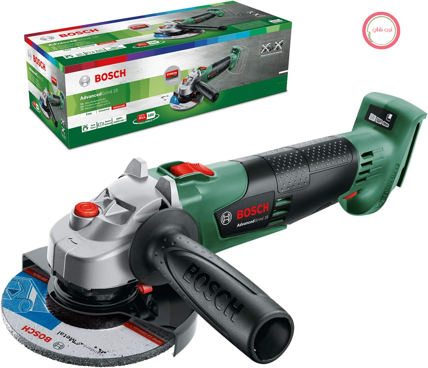 سنگ فرز خانگی و باغی بوش آلمان Bosch مدل Bosch AdvancedGrind 18 (بدون باتری، سیستم ۱۸ ولت