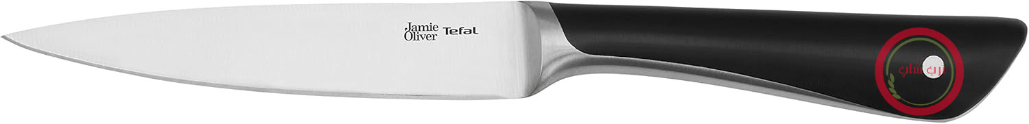 چاقوی همه کاره Tefal Jamie Oliver مدل Universal Knife، سایز 12 سانتی‌متر، عملکرد برش بالا، چاقوی آشپزخانه با طراحی متمایز، تیغه‌های بادوام و ماندگار، استیل ضد زنگ، مشکی، K2670955
