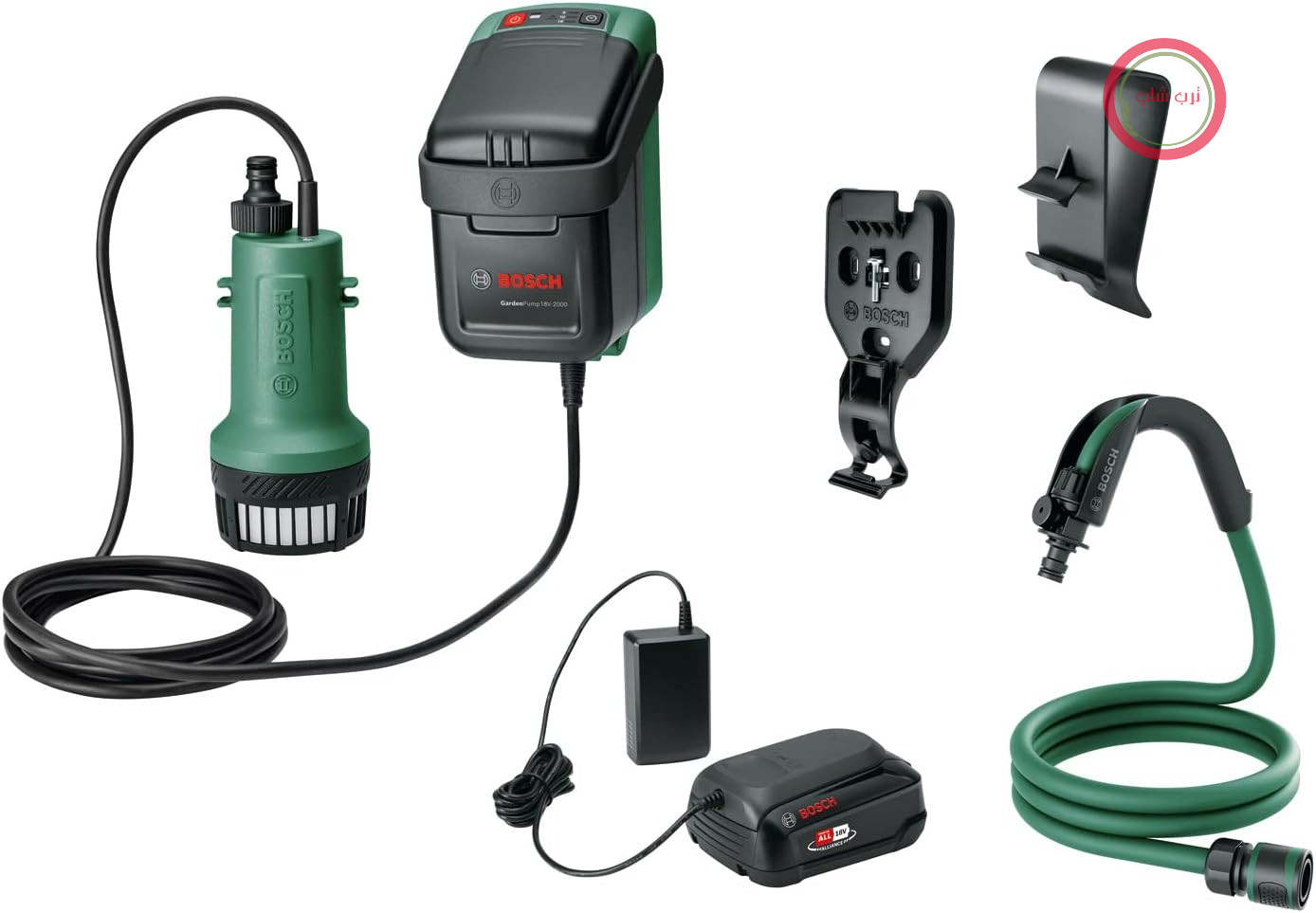 پمپ شناور باغبانی بوش آلمان مدل Bosch GardenPump 18V - 2000