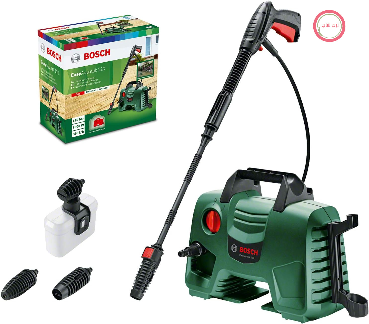 کارواش خانگی بوش آلمان Bosch مدل EasyAquatak 120 (3 نازل، تفنگی فشار قوی، فیلتر آب شفاف