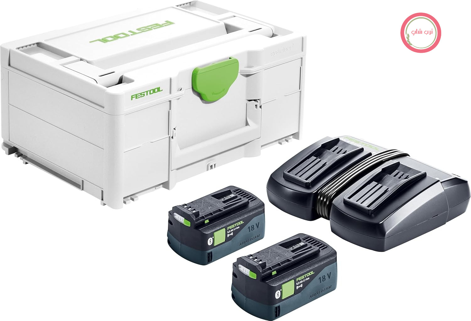 مجموعه باتری و شارژر پرقدرت فستول آلمان Festool 18 ولت - 2x 5.0 Ah، TCL 6 Duo و Systainer