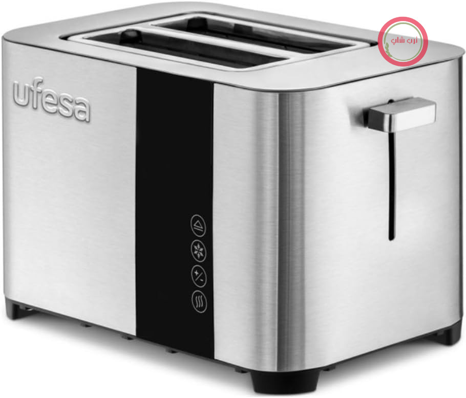 توستر یوفسا اسپانیا Ufesa Duo Deluxe، 2 برش، استیل ضد زنگ، نمایشگر دیجیتال LCD، 850 وات، 2 شیار پهن، 7 سطح برشته کردن