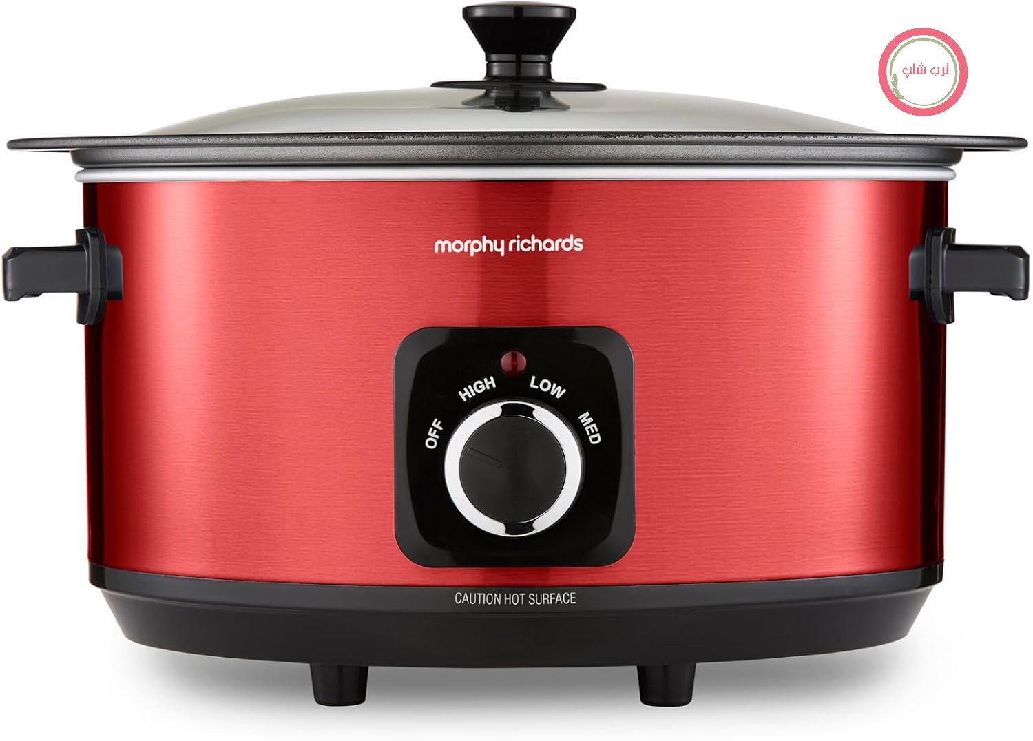 پلوپز آرام‌پز مورفی ریچاردز انگلستان Morphy Richards اکسنتس ۶.۵ لیتر، آلومینیومی نشکن، قابلمه نچسب، ۳ حالت حرارت، مقاوم در برابر شعله، درب شیشه‌ای