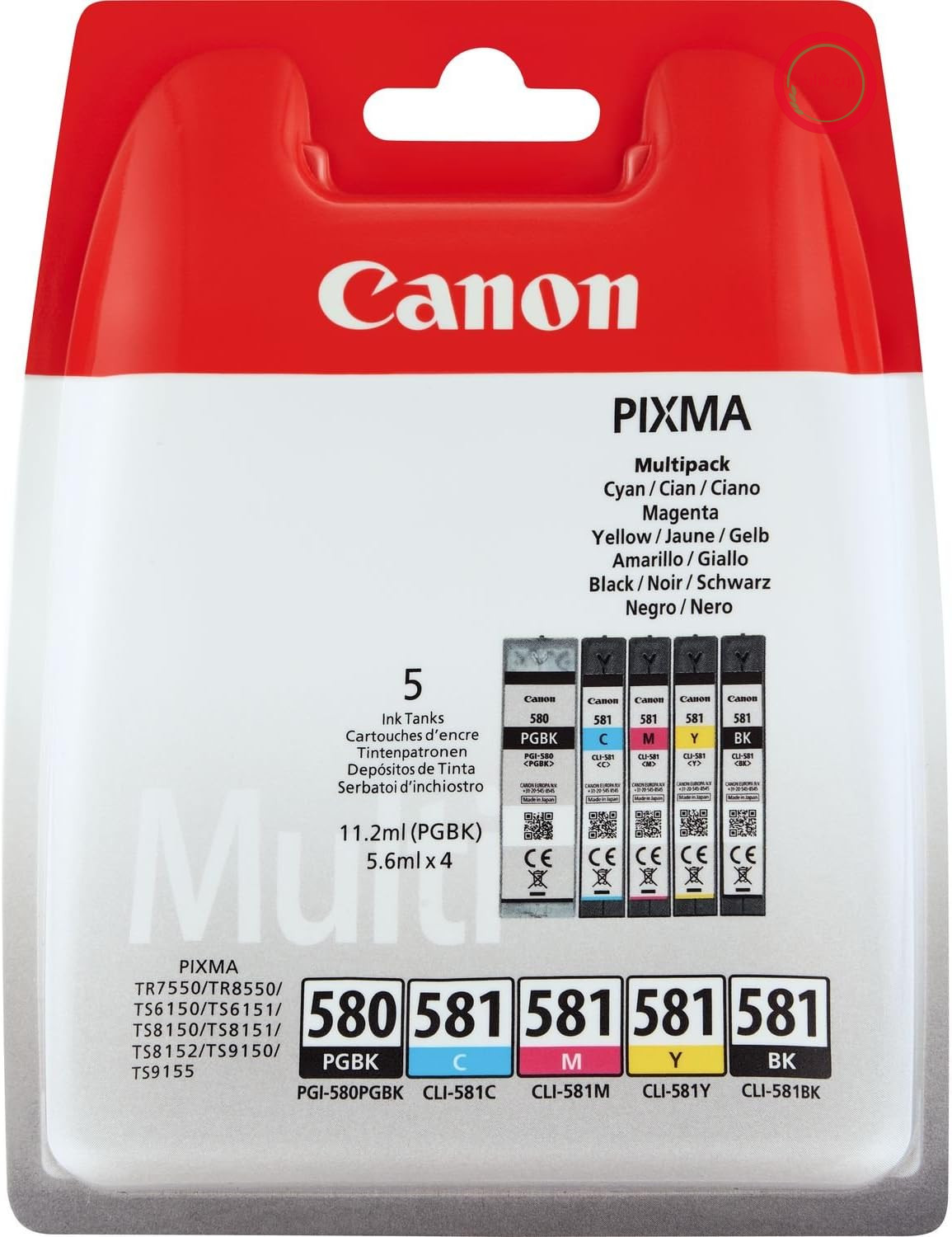 کانن PGI-580 CLI-581 BK C M Y PGBK