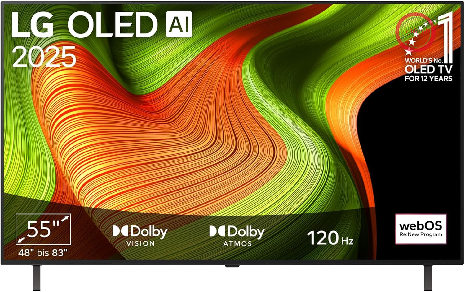 تلویزیون ۵۵ اینچ (۱۳۹ سانتی‌متر) 4K OLED OLED AI ال‌جی مدل OLED55B59LA (پردازنده α8 Gen2 4K AI، webOS 25، 120