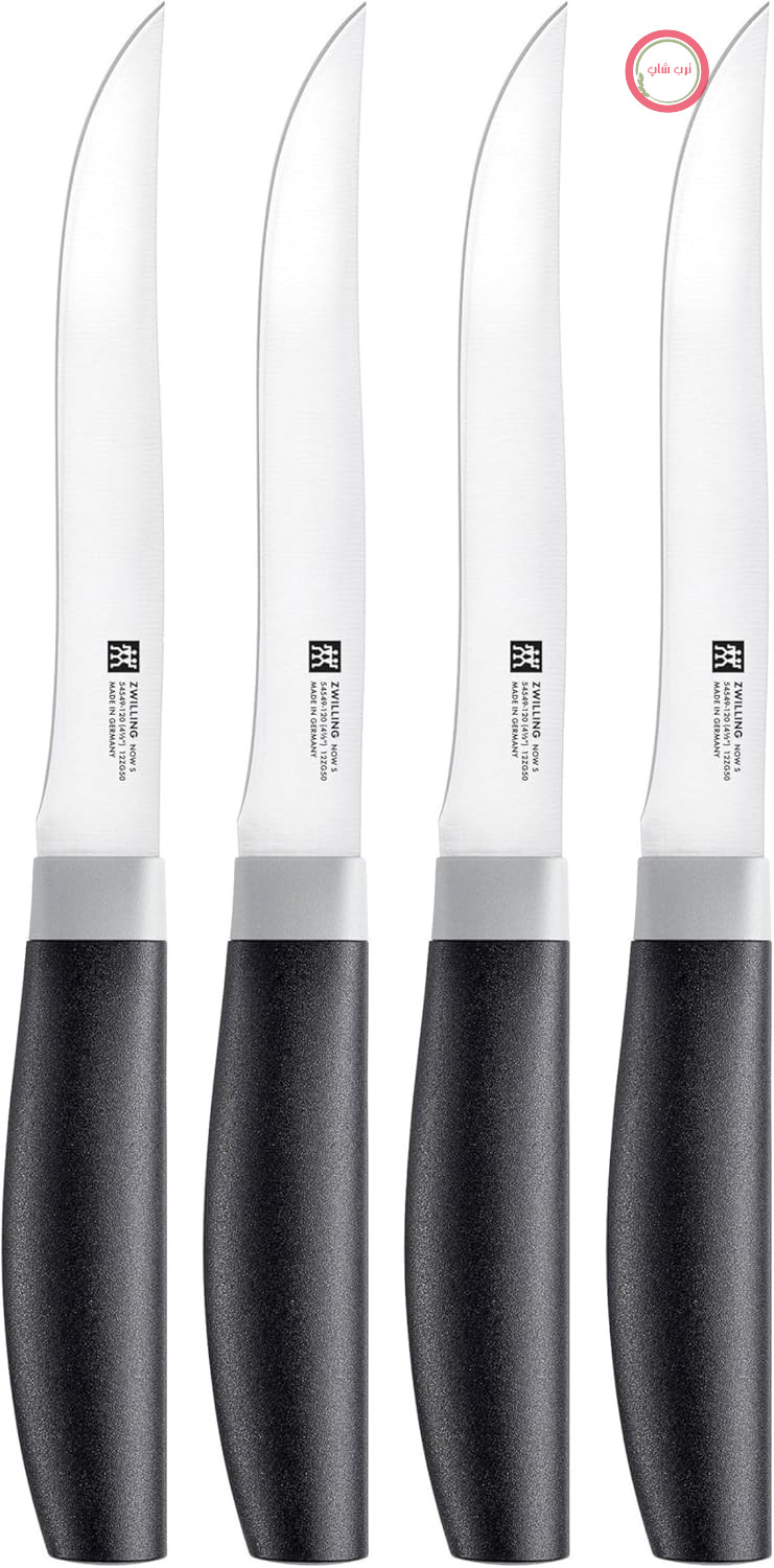 ست چاقوهای گوشت ZWILLING Now S - 4 تکه - استیل ضد زنگ سیاه - فولاد ویژه با حرارت پایین